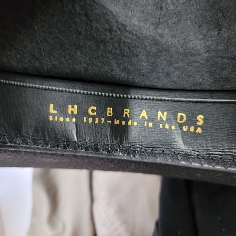 LHC brands vintage black felt rancher style western hat - Picture 5 of 10